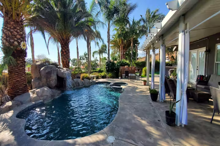 Swimming pool serviced by West Coast Chemical Company